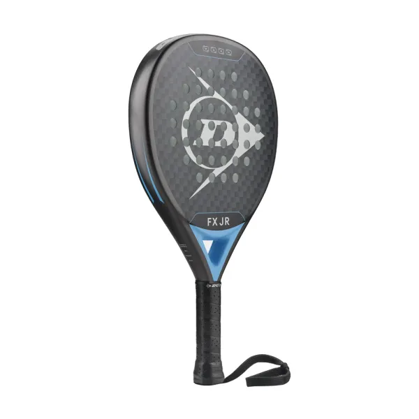 Ракетка для падела Dunlop FX Jr, 10370738, для юниоров, гибрид, графит, черно-голубой за 11&nbsp;019.40 ₽ в Новокузнецке