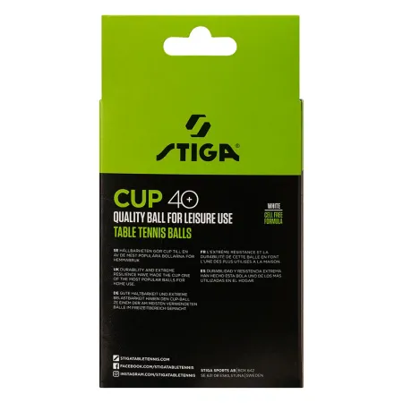 Мяч для наст. тенниса Stiga Cup ABS, 1110-2510-12, диам.40+мм, пластик, упак. 12 шт, белый за 1&nbsp;774.80 ₽ купить в Новокузнецке