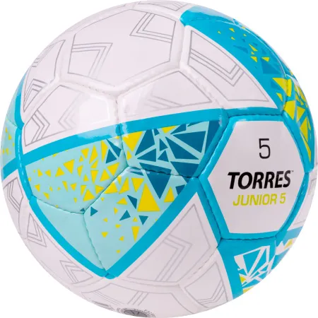 Мяч футб. TORRES Junior-5, F323805, р.5,глянц.ПУ,4 сл,32 п, руч.сш,бел-бирюзовый за 2&nbsp;070.60 ₽ купить в Новокузнецке