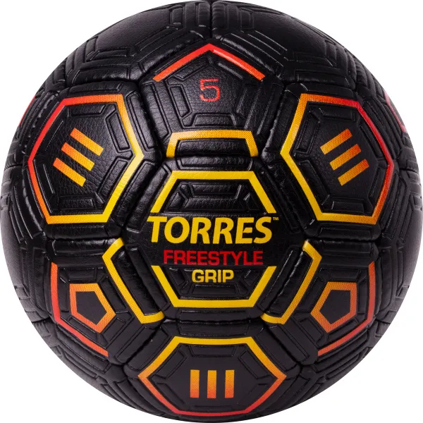 Мяч футб. TORRES Freestyle Grip, F323765, р.5, 32 панели. PU, ручная сшивка, черно-желт-красн за 2&nbsp;070.60 ₽ в Новокузнецке