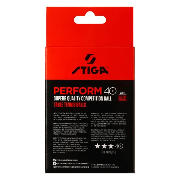 Мяч для наст. тенниса Stiga Perform 3***, 40+, 1113-2110-06, пластик, ITTF Appr., уп.6 шт, бел за 2&nbsp;121.60 ₽ в Новокузнецке