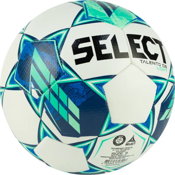 Мяч футб. SELECT Talento DB Light V23, 0775860004, р.5, 32п, ПУ, гибрид.сш, бело-зеленый за 5&nbsp;531.80 ₽ в Новокузнецке
