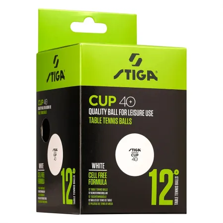 Мяч для наст. тенниса Stiga Cup ABS, 1110-2510-12, диам.40+мм, пластик, упак. 12 шт, белый за 1&nbsp;774.80 ₽ купить в Новокузнецке