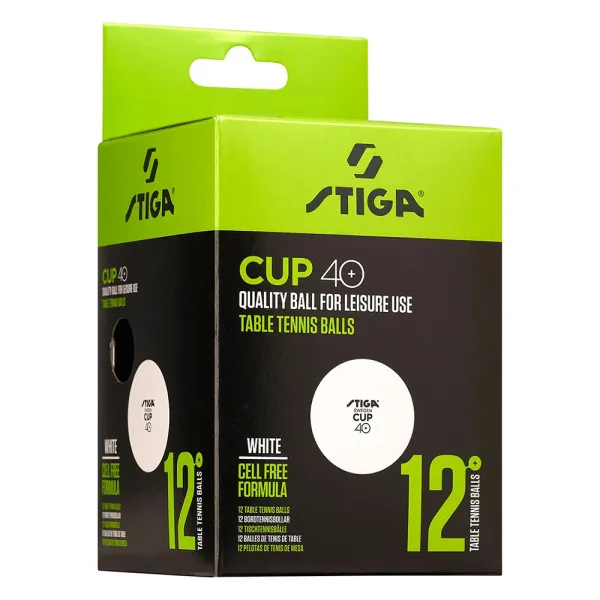 Мяч для наст. тенниса Stiga Cup ABS, 1110-2510-12, диам.40+мм, пластик, упак. 12 шт, белый за 1&nbsp;774.80 ₽ в Новокузнецке