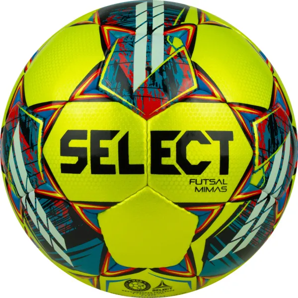 Мяч футзал. SELECT Futsal Mimas, 1053460550, р.4,FIFA Basic, 32 пан, гл.ПУ, руч.сш, жел-сине-красный за 6&nbsp;303.60 ₽ в Новокузнецке