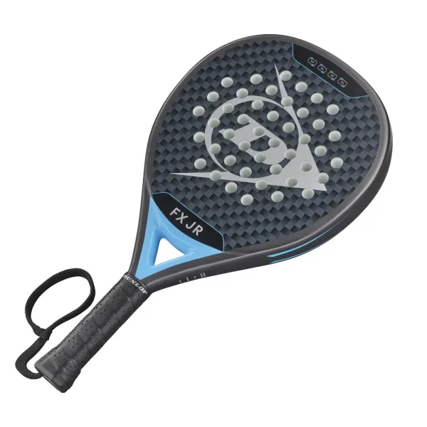Ракетка для падела Dunlop FX Jr, 10370738, для юниоров, гибрид, графит, черно-голубой за 11&nbsp;019.40 ₽ в Новокузнецке