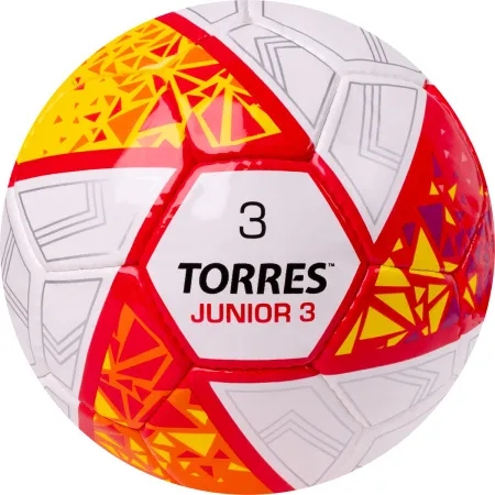Мяч футб. TORRES Junior-3, F323803, р.3,глянц.ПУ, 4 сл, 32 п,руч.сш,бел-крас-жел за 2&nbsp;070.60 ₽ купить в Новокузнецке
