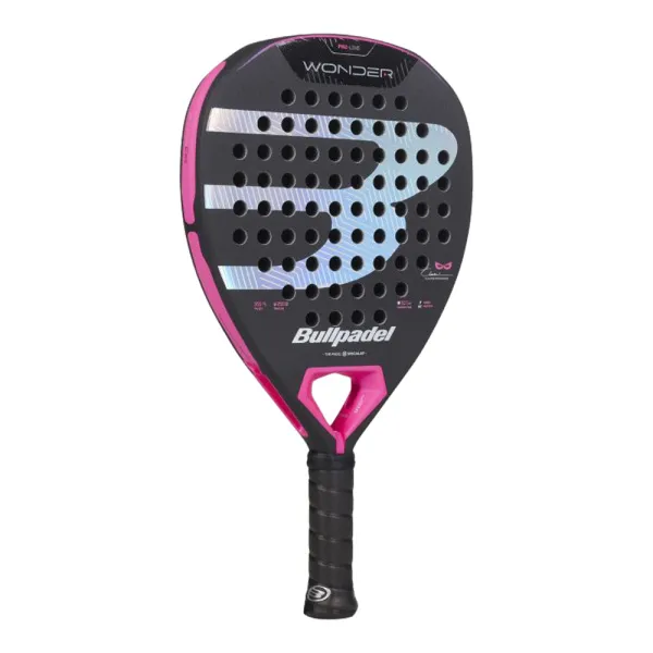 Ракетка для падела BULLPADEL Wonder 27, 497250, для продв.игроков, стекловолокно, карбон, черно-роз за 42&nbsp;969.20 ₽ в Новокузнецке