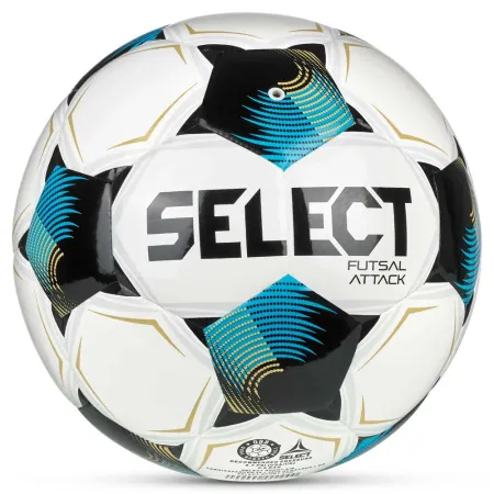 Мяч футзал. SELECT Futsal Attack V26, 1073471009, р.4, 32п, ПУ, руч.сш, бело-сине-черный за 5&nbsp;295.50 ₽ купить в Новокузнецке