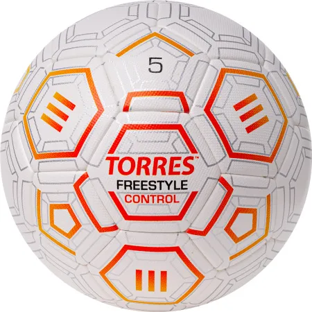 Мяч футб. TORRES Freestyle Control, F3231765, р.5, 32 п.,PU-Microfi, термосшив., бело-оран-сереб за 3&nbsp;464.60 ₽ купить в Новокузнецке