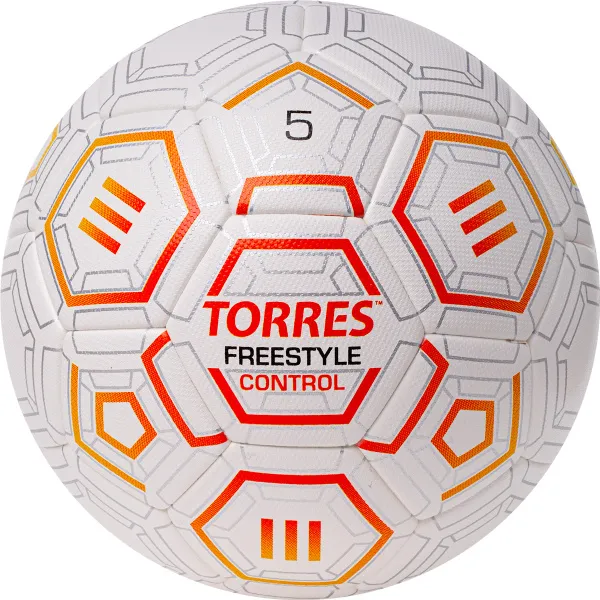 Мяч футб. TORRES Freestyle Control, F3231765, р.5, 32 п.,PU-Microfi, термосшив., бело-оран-сереб за 3&nbsp;464.60 ₽ в Новокузнецке