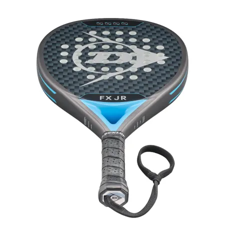 Ракетка для падела Dunlop FX Jr, 10370738, для юниоров, гибрид, графит, черно-голубой за 11&nbsp;019.40 ₽ купить в Новокузнецке