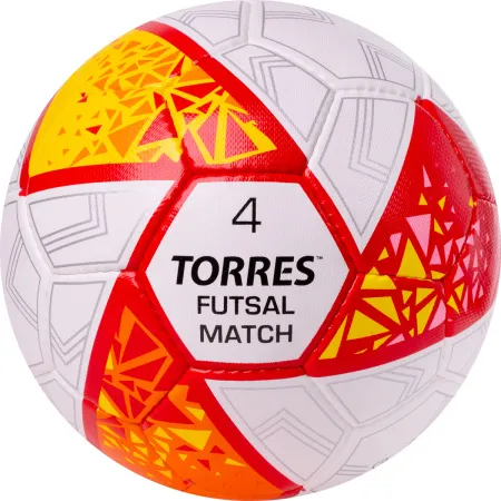 Мяч футзал. TORRES Futsal Match, FS323774, р.4, 32 панели. ПУ,4 подкл.слоя,ручн.сш,бело-крас-жёлт за 2&nbsp;454.80 ₽ купить в Новокузнецке