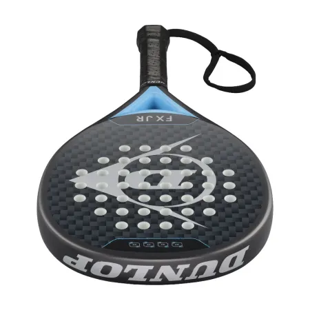 Ракетка для падела Dunlop FX Jr, 10370738, для юниоров, гибрид, графит, черно-голубой за 11&nbsp;019.40 ₽ купить в Новокузнецке
