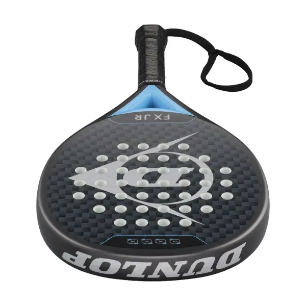 Ракетка для падела Dunlop FX Jr, 10370738, для юниоров, гибрид, графит, черно-голубой за 11&nbsp;019.40 ₽ в Новокузнецке