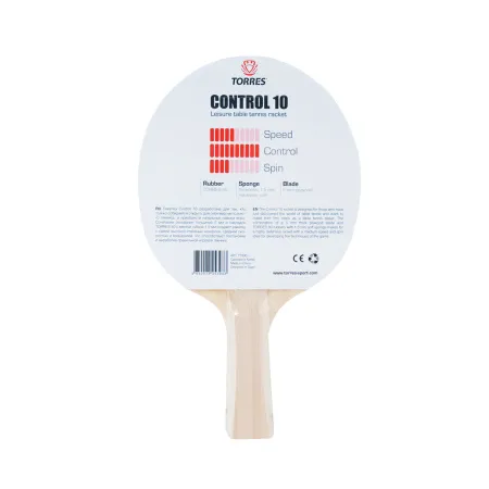 Ракетка для н/т TORRES Control 10, TT0001, для начинающих, накладка 1,5 мм, конич. ручка за 426.70 ₽ купить в Новокузнецке