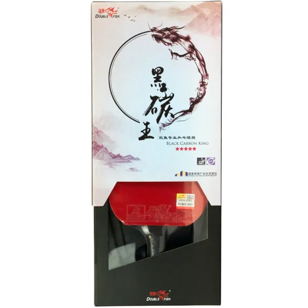 Ракетка для н/т DOUBLE FISH Black Carbon King Racket 5*****, для професс.,ITTF Appr.,накл.2,1,мм за 6&nbsp;434.50 ₽ в Новокузнецке