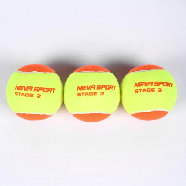 Мяч теннисный детский NS Orange, 5021005, уп.3 шт, резина, шерть, нейлон, желто-оранжевый за 613.70 ₽ в Новокузнецке