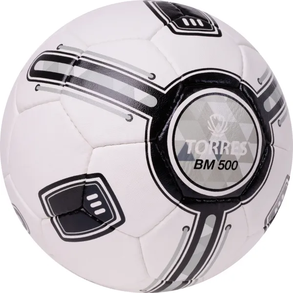 Мяч футб. TORRES BM 500, F323645, р.5, 32 пан. ПУ, 4 подкл. слоя, руч. сшивка, бело-черно-серый за 1&nbsp;881.90 ₽ в Новокузнецке